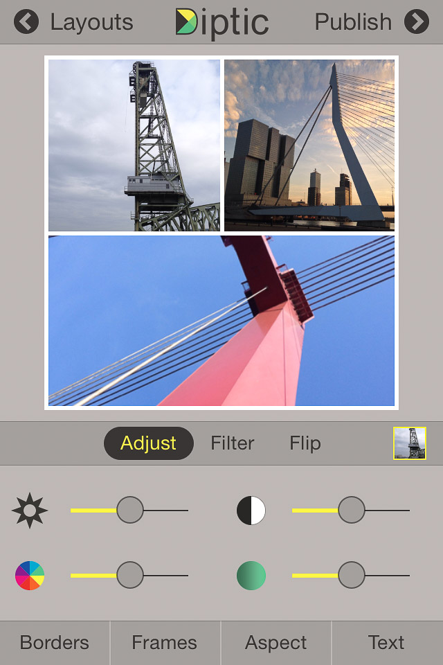 Diptic - aanpassen foto - IOS