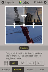 Diptic - aanpassen - lijnen collage (IOS)