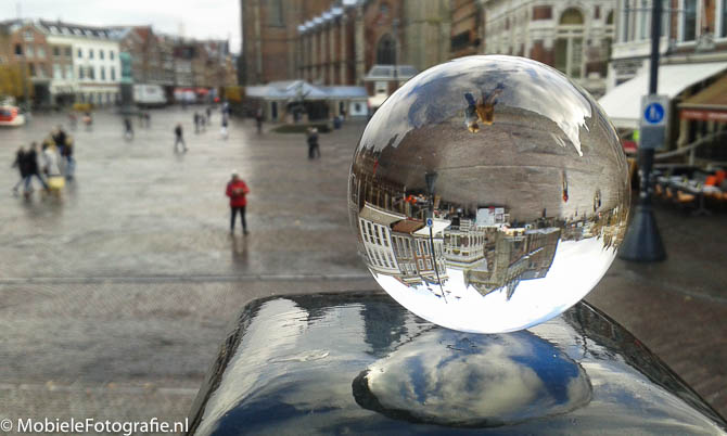 Foto door Glazen bol op de Grote Markt in Haarlem [Samsung Galaxy Trend Plus]